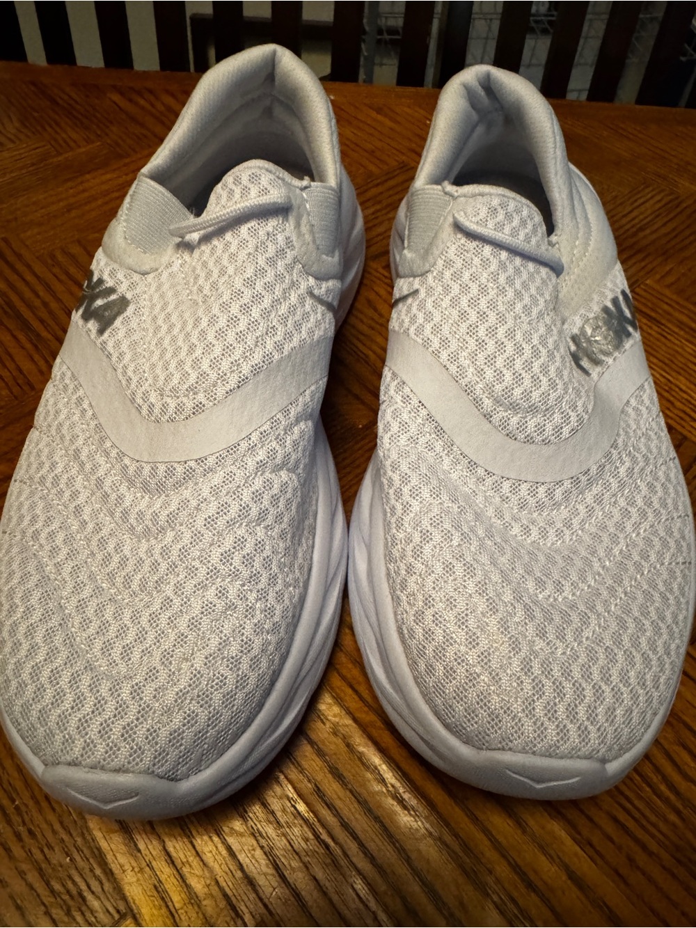 Hoka Ora Recovery White Mesh Slip-On Comfort Shoes